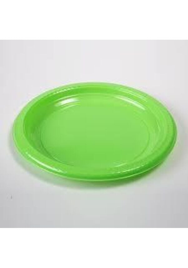 plastik Tabak Yeşil 22cm 25li