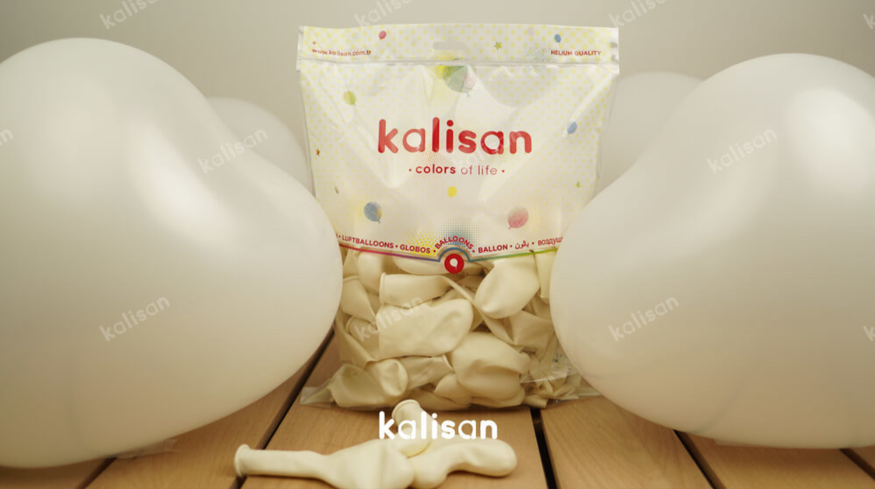 Kalisan 12 ınch Kalp Balon Beyaz 25'li