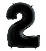 2 Rakam Siyah Folyo Balon 40 Inch