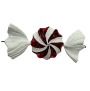 Yılbaşı Süs Kırmızı Beyaz 25 Cm Şeker 2'li 1002