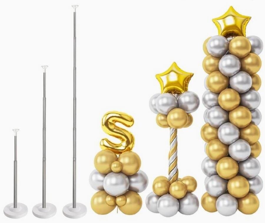 Balon Standı Pleksi Metal Çubuk Balon Kulesi 210 Cm