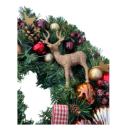 Yılbaşı Kapı Süsü 45 Cm Lüx Ledli Renkli Geyikli 8134