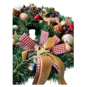 Yılbaşı Kapı Süsü 45 Cm Lüx Ledli Renkli Geyikli 8134