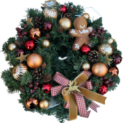 Yılbaşı Kapı Süsü 45 Cm Lüx Ledli Renkli Kurabiye Adam 8134