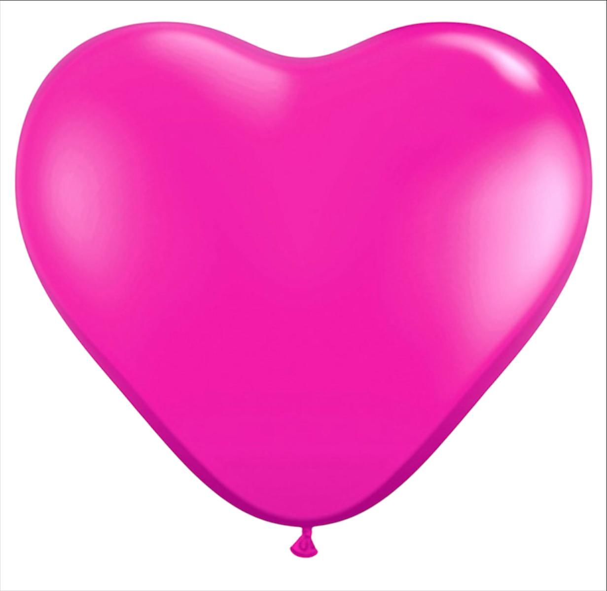 Kalisan 12 ınch Kalp Balon Koyu Pembe 25'li