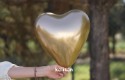 Kalisan 12 ınch Kalp Balon Mirror Gold 25'li