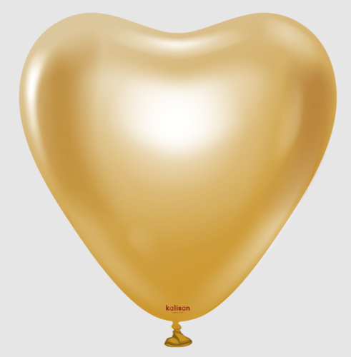 Kalisan 12 ınch Kalp Balon Mirror Gold 25'li