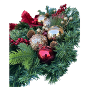 Yılbaşı Kapı Süsü 45 Cm Lüx Renkli YIlbaşı Çiçekli 8134
