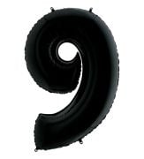 9 Rakam Siyah Folyo Balon 40 Inch