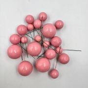 Pasta Üzeri Dekorasyon Topları 20 Parça Pembe