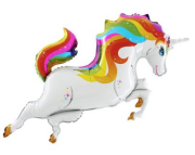 48'' Gökkuşağı Unicorn Folyo Balon