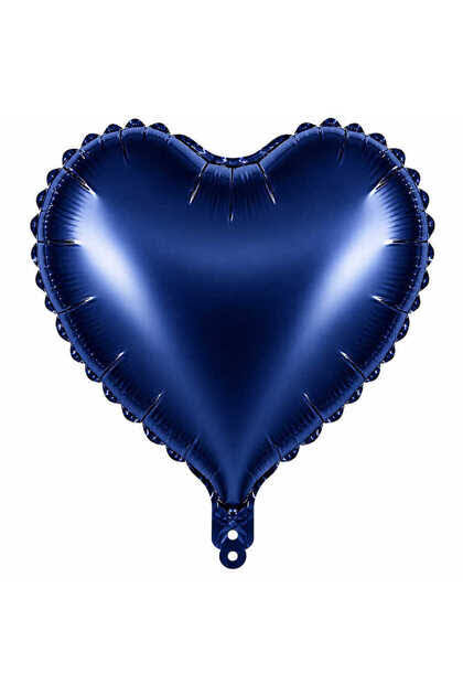 18 Inc Lacivert Kalp Folyo Balon