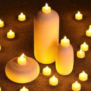 1 Adet Led Tealight Mum ( Sarı ışık )