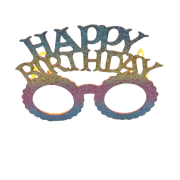 Happy Birthday Taç Gözlük Simli Renkli Set