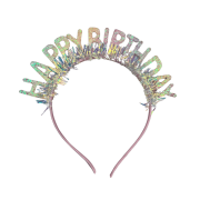 Happy Birthday Taç Gözlük Simli Renkli Set