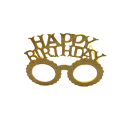 Happy Birthday Taç Gözlük Simli Gold Set
