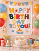 Happy Birthday To You Bez Afiş 100* 150 CM