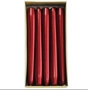 Varaklı Konik Şamdan Mum Kırmızı 10'lu Paket