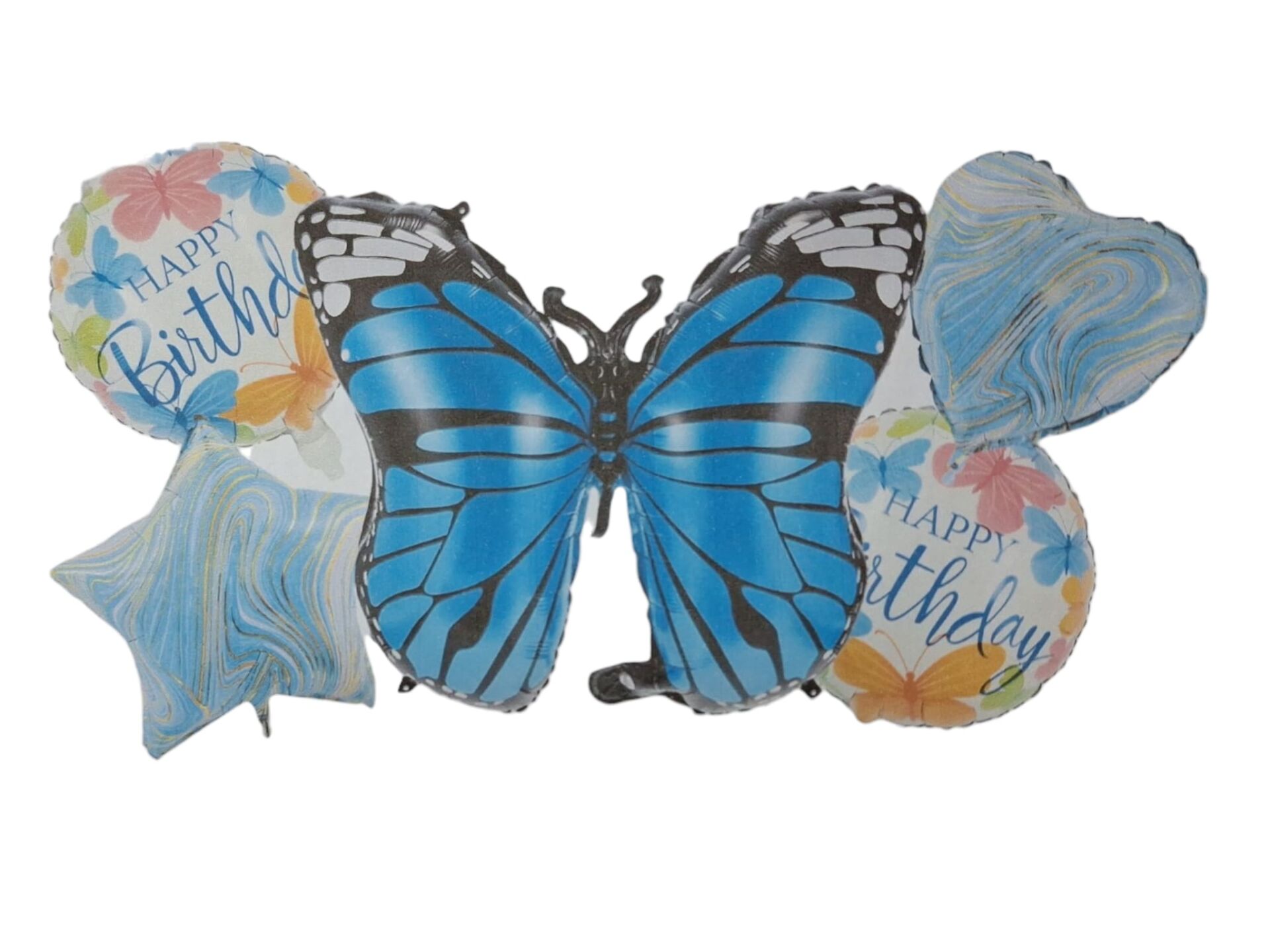 Mavi Kelebek Set Folyo Balon 5'li