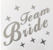 TEAM BRİDE IŞILTILI GÜMÜŞ DÖVME 1 ADET