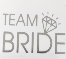 BRİDE TEAM TEK TAŞ GÜMÜŞ DÖVME 10 ADET DVM12