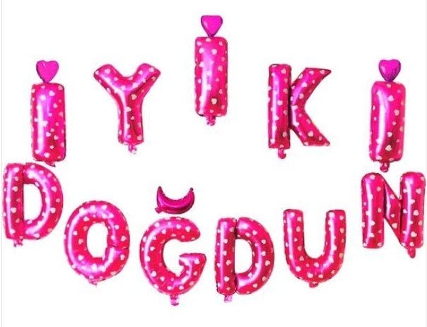 İYİ Kİ DOĞDUN PEMBE PUANTİYELİ FOLYO BALON
