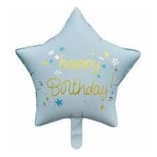 18'' Mavi Happy Birthday Folyo Balon