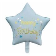 18'' Mavi Happy Birthday Folyo Balon