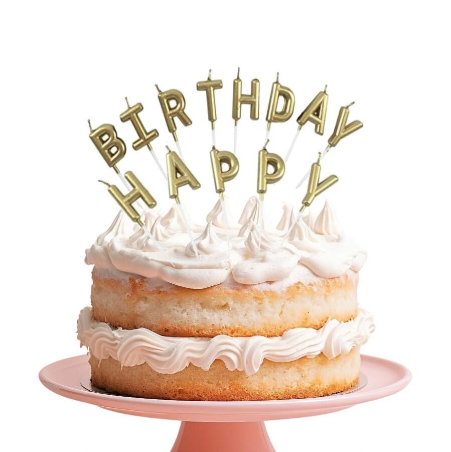 Gold Happy Birthday Mum 13 Parça