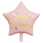 18'' Pembe Happy Birthday Folyo Balon