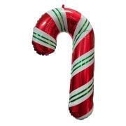 Yılbaşı Kırmızı Beyaz Yeşil Baston Folyo Balon 60*98 Cm