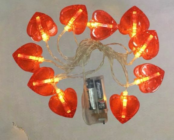 Mandallı Kalp Pilli Led
