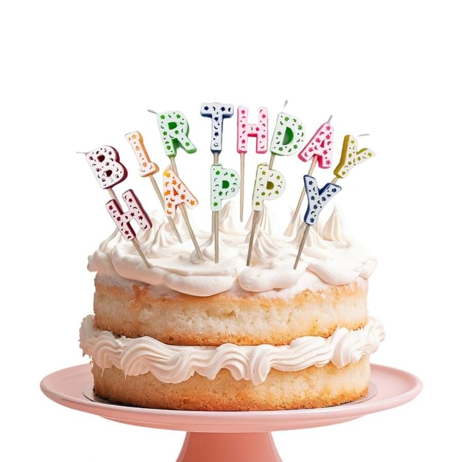 Renkli Yıldız Baskılı Happy Birthday Mum 13 Parça