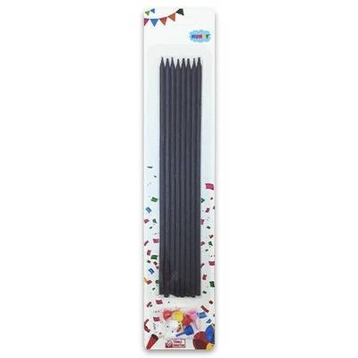 20 CM SİYAH MUM 7'Lİ