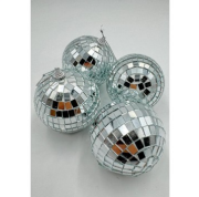 Yılbaşı Top Süs Disko Topu Gümüş 8 Cm 2871