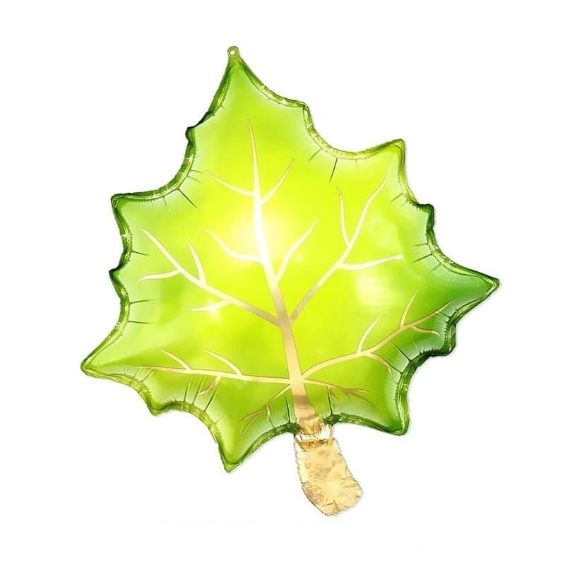 Gold Detaylı Yeşil Yaprak Folyo Balon 60.5-51.5 cm 7562