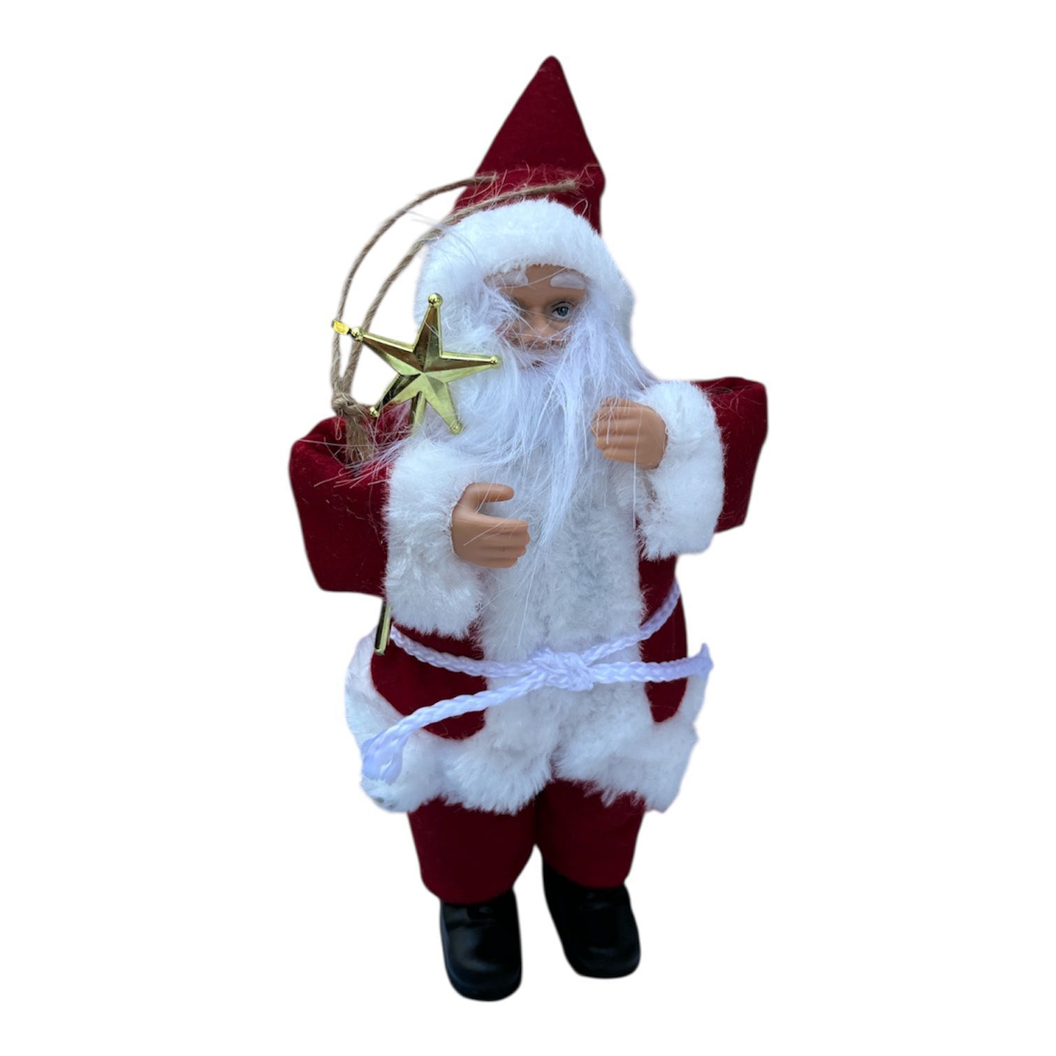 Yılbaşı Kukla Noel Baba Fenerli 20 Cm