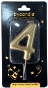 4 Rakam mum gold BÜYÜK