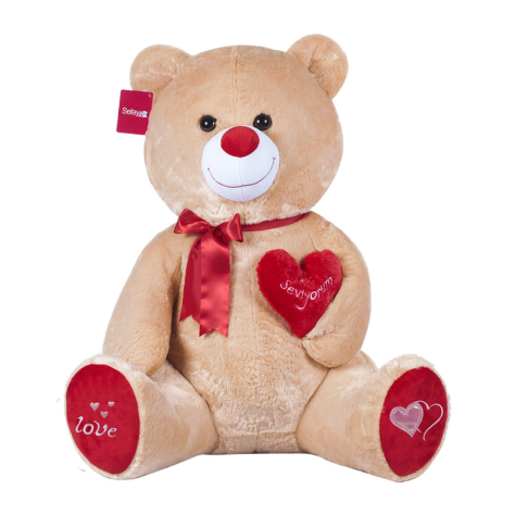 Peluş Tıkıl Ayı 57 Cm Kahverengi 1045