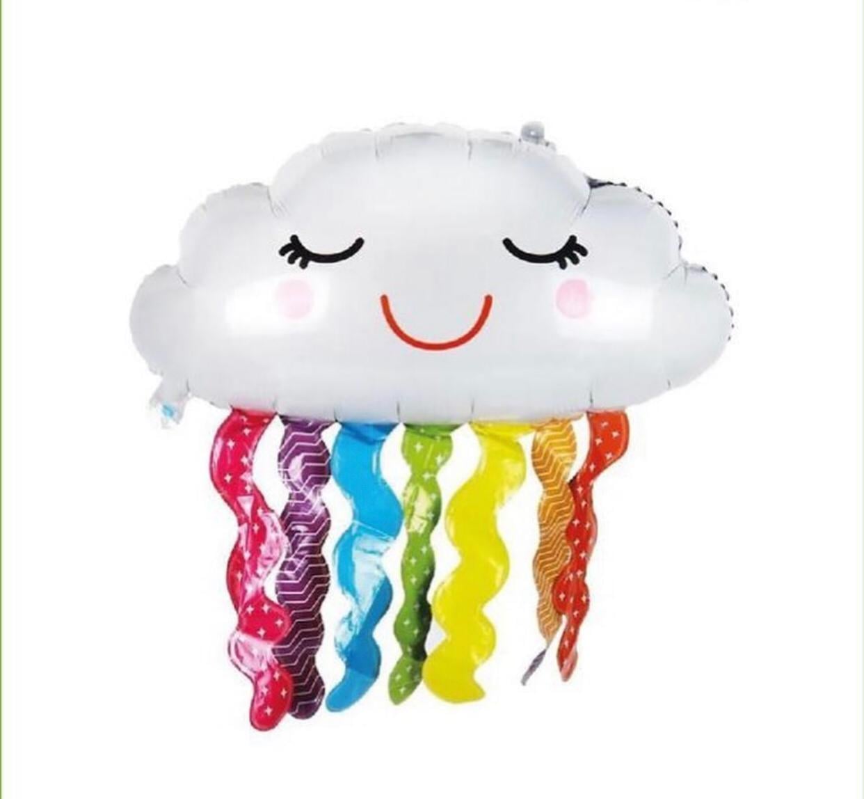 30'' Püsküllü Gökkuşağı Bulut Folyo Balon 9918