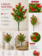 5 Dallı Yapay Nar Dalı