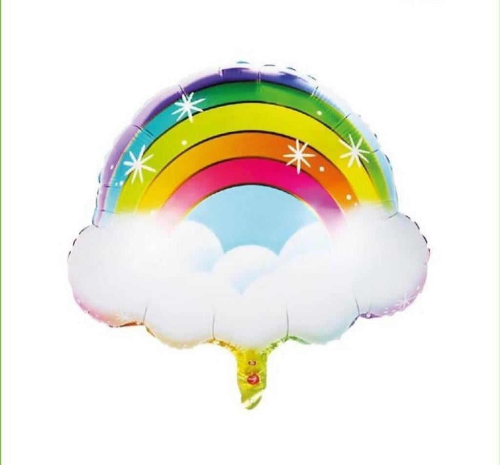 Gökkuşağı Bulutlu Renkli  Folyo Balon 54*55 Cm 9925