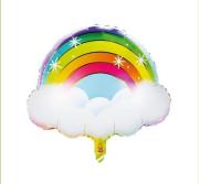 Gökkuşağı Bulutlu Renkli  Folyo Balon 54*55 Cm 9925