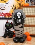 Ayaklı Tabutta İskelet Folyo Balon 99-57 cm 8156