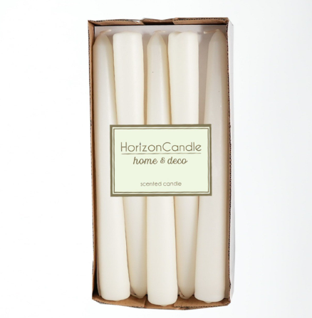 Beyaz Şamdan Mum 10'lu Paket