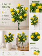 5 Dallı Yapay Limon Demeti