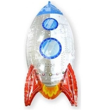 4D Roket Folyo Balon 34''  9963
