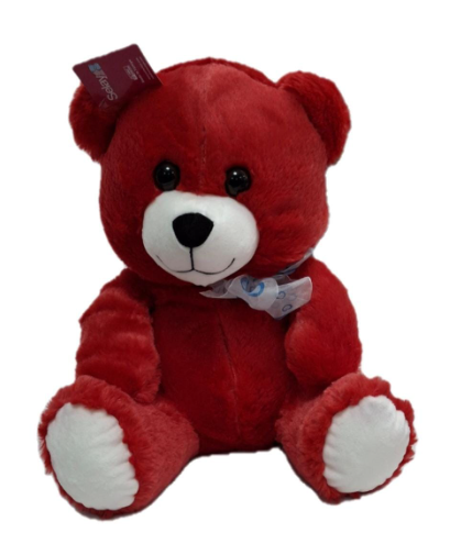 Peluş Oturan Ayı Kırmızı 37 Cm 1178