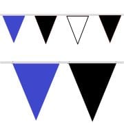 Siyah Mavi Beyaz Üçgen 25 Metre Branda Flama