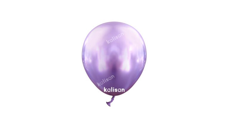 5″ Mini Mirror (Krom) Balonlar Mor 100 Adet